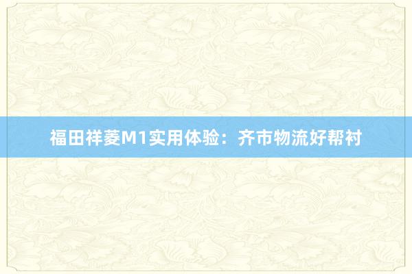 福田祥菱M1实用体验：齐市物流好帮衬